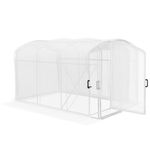 3x2m Walk In Polytunnel Greenhouse Heavy Duty PE Cover Galvanised Steel Frame