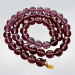 Vintage Miriam Haskell Signed Amethyst Faceted Crystal Bead Necklace 30”, 170g