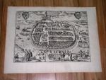 1596 ANTIQUE BRAUN HOGENBERG VIEW OF BARTH BARDUM SWEDISH POMERANIA GERMANY