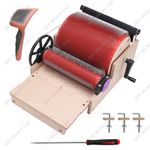 Manual Wool Carder Wooden Drum Carder for Blending Alpaca Fiber Craft Projects