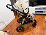 Infababy Travel System Pushchair, Beige/Black, Folding, Footmuff, 