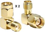 2x SMA Male Female Right 90 Degree Angle Elbow Adaptor's