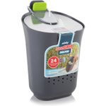 Minky Brite Peg Basket With 24 Soft Grip Clothes Pegs for Washing Line Laundry