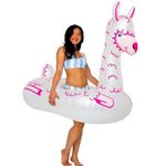 Giant Llama Swim Ring Inflatable Swimming Pool Ride On Adult Water Float