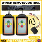 UK RECOVERY WIRELESS WINCH REMOTE CONTROL TWIN HANDSET ATV TRUCK 12V For ATV SUV