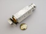 Victorian Silver Combined Hexagonal Scent Bottle & Vinaigrette. Birmingham 1896