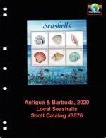 $22.50 Scott Value - 2020 ANTIGUA Seashells s/s Shells Caribbean CV MNH NH UMM