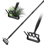 Garden Hoe,2 in 1 Heavy Duty Stirrup Hoe and Cultivator Gardening Tool 