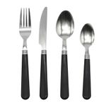 Cutlery Sets Stainless Steel Red Grey Black Plastic Handle Set Dishwasher Safe