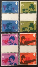 GB QEII 1976 Telephone Centenary Set of 4 Gutter Pairs SG997 - SG1000 MNH