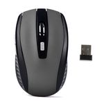 BLACK WIRELESS CORDLESS 2.4ghZ MOUSE USB DONGLE OPTICAL SCROLL FOR PC LAPTOP MAC
