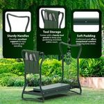 Folding 2-IN-1 Garden Kneeler, Padded Stool Seat & Tool Bag for Gardening New