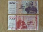 Iceland  / Sedlabanki Islands 2001  Banknotes 1000 Kronur & 500 Kronur