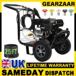 Heavy Duty Petrol Pressure Washer 7HP 3500 PSI 5 Nozzles Jet Wash High Power Jet