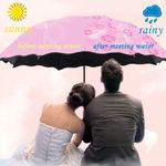 Shine Dual-use Umbrella, Water Blossom Flowering Folding Manual Umbrella