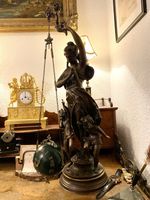 Mysterieuse swing pendulum clock swing clock Diana statue bronze mantel clock ball clock
