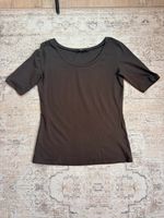 Weekend Max Mara Black Short Sleeve Scoop Neck Top Size S Minimalist Designer