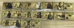 15 x Star Wars Collectible Polycarbonate Banknote 24 Ct Gold Leaf 15 characters
