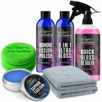 Blue Car Polish Wax Colour Restoration Kit Paint Restorer Set Pure Definition