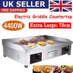 73cm Large Commercial Electric Griddle Countertop Hot Plate Bacon Grill Kitchen 
