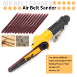 3/8" x 13" Pneumatic Mini Air Belt Sander Machine Tool Finger Sander For Metal