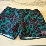 Speedo Men's XL Tropical Floral Swim Shorts Turquoise/Purple Recycled Polyester