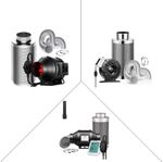 VIVOSUN  Inline Fan Carbon Filter Extraction Fan Kits/Grow Tent Fan