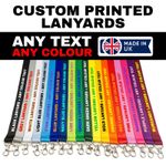 Printed Lanyards Personalised Custom Any Text Colour Safety Break ID Card Holder