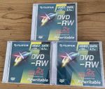 Fujifilm DVD Re-recordable Disc - x 3 Unopened Rewritable Discs Audio Video