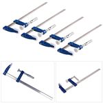 4Pc Cast Iron 12" Wood Working F-clamps 50 X 300Mm Bricklaying Profile Clamps