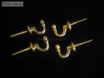 2 Brass Ball End Curtain Tassel Tieback Hooks 3cm Tie Back Wall Tie-back Fixing