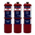 3 x  Propane Gas 400g Disposable Gas Cylinder plumbers Blow torch Jet burner