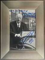 Alfred Neubauer Former Mercedes F1 Manager 100% Hand Signed Postcard & UACC COA