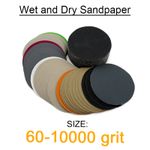 100mm Wet and Dry Sandpaper 4" Inch Round Sanding Discs Hook and Loop P60-P10000