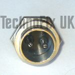 2 x 2 pin round metal connector locking chassis panel socket (GX16-2)