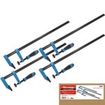 Neilsen 4pc F Clamps 600mm Wood Working Soft Grip Metal Heavy Duty Clamp 24"