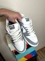 Nike SB Dunk Low Yuto Horigome Skate Shoes Gray White Brown Skateboarding
