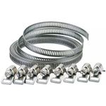 Pipe Hose Clamp Kit 3 Meter Pipe Clamp kit 8 tension clamps Steel Clips any Size