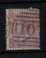 GB QV 6d lilac SG104 Plate 6 fine used Cat Val £175 WS37774