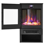 WiFi Freestanding Electric Fireplace Fire Flame Effect Heater Log Burner Stove