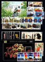 JERSEY  1999  COMPLETE  YEAR SET  COMMEMORATIVES  9 SETS + 2 MINISHEETS  MNH