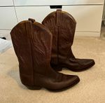 Loblan Men's Brown Leather Western Cowboy Riding Boots UK 10.5