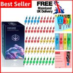 50Pcs Tattoo Cartridge Needles Assorted Mixed Size Round Liner Shader Magnum ...