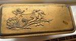 Art Nouveau Gilt Embossed Fairy & Seahorse Tin Box – c.1900s Decorative