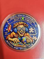 5oz 999 Fine Copper Mental Health Awareness Adhd Addition Round (Capsuled)