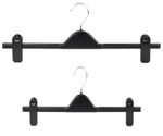 New Plastic Black Adjustable Clip Hangers Skirts Trouser Shorts Lot 10 20 50 100