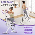 Squat Rowing Machine Foldable Exercise Equipment Glutes&Leg Home Workout Machine