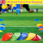 Football Cones Training Marker Sports Markers Disc Soccer Rugby Plastic sets UK