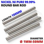 Nickel Ni Pure 99% Round Bar Rod Ø 1-50mm For Electroplating Anode Element 100MM