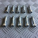 Tractor PTO Shaft Shear Bolts, M10 x 60, 12.9 grade, with nyloc nuts,   10 pack.